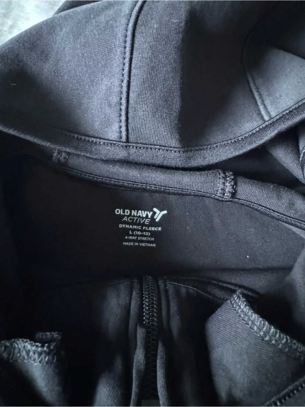 Old Navy Kids Black Hooded Zip-Up Sweatshirt